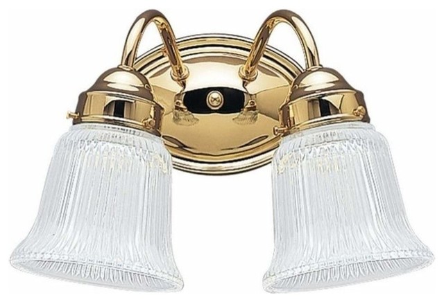 2-Light Wall / Bath Polished Brass - Traditional - Bathroom Vanity Lighting - by PLFixtures